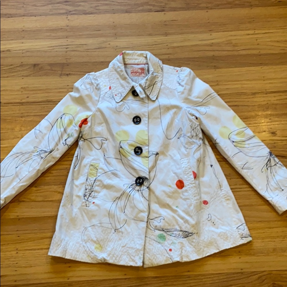 Anthropologie Bica Cheia button up trench coat
